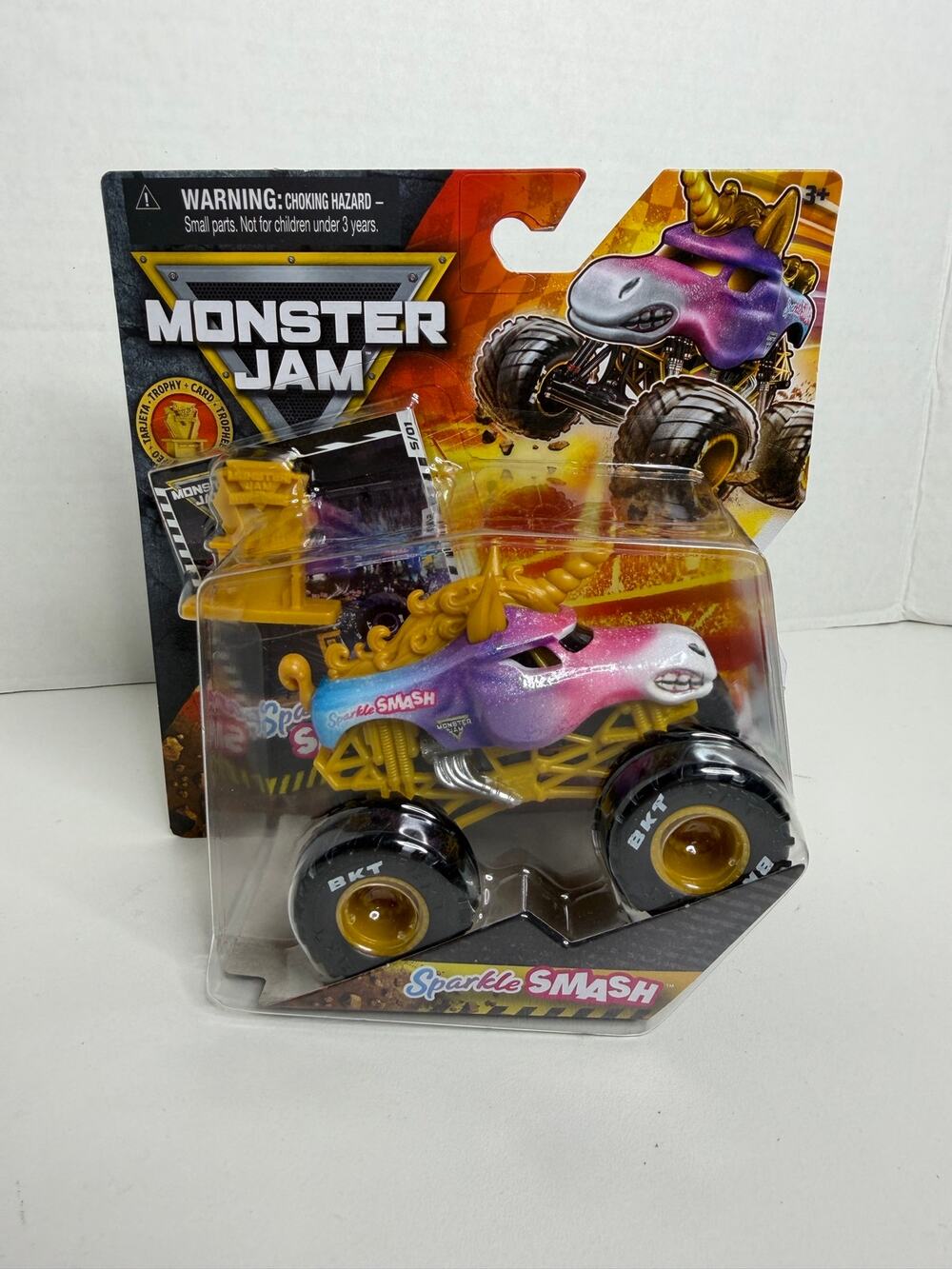 NEW Monster Jam Gold Series Sparkle Smash 1:64 Monster Truck Toy